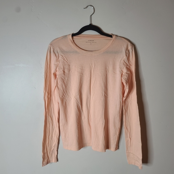 Vince Tops - Vince 100% Pima Cotton Long Sleeve Scoop Neck Tee Size Medium